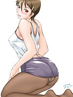 Drawn girl lokong hot in her pantyhose
